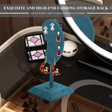 Green Microfiber Earring Display Stand Jewelry Organizer
