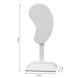 Multi-Color Earring Display Stand Microfiber Jewelry Organizer-White