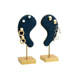 Ear-shaped Earring Display Stand Multi-color Microfiber Holder