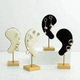 Ear-shaped Earring Display Stand Multi-color Microfiber Holder