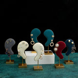 Ear-shaped Earring Display Stand Multi-color Microfiber Holder