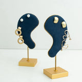 Ear-shaped Earring Display Stand Multi-color Microfiber Holder