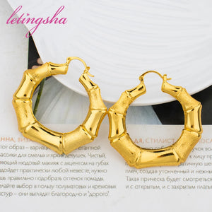 Dubai Classic Large Circle Drop Earrings Set