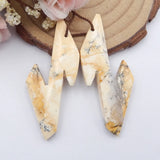 Natural Howlite Earrings Semiprecious Stone Jewelry