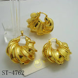 African 24K Plated Hoop Earrings For Women High Copper Jewelry