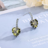 Heart Shape Zircon Drop Earrings 925 Silver Jewelry