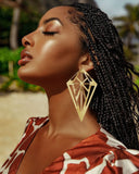 Plated Big Hoop Drop Earrings For Women Designs