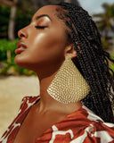 Plated Big Hoop Drop Earrings For Women Designs