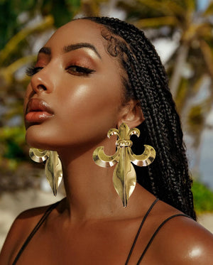 Plated Big Hoop Drop Earrings For Women Designs
