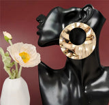 Plated Big Hoop Drop Earrings For Women Designs