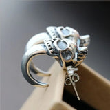 Men's Thai Silver Enamel Earrings Hypoalljsonergenic 925 Sterling Silver Jewelry