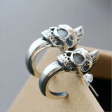 Men's Thai Silver Enamel Earrings Hypoalljsonergenic 925 Sterling Silver Jewelry