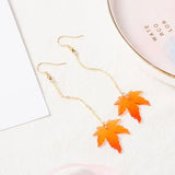 Maple Leaf Drop Dangle Earrings for Women Girls - Gift Jewelry