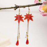 Maple Leaf Drop Dangle Earrings for Women Girls - Gift Jewelry