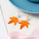 Maple Leaf Drop Dangle Earrings for Women Girls - Gift Jewelry
