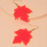 Maple Leaf Drop Dangle Earrings for Women Girls - Gift Jewelry