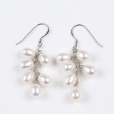 Freshwater Pearl Beads Earrings with 925 Sterling Silver Hook