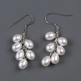Freshwater Pearl Beads Earrings with 925 Sterling Silver Hook