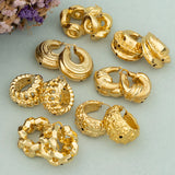 Double Studs Party Earrings Plated Copper Lady Big Earring For Girls