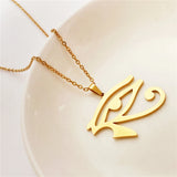 Egypt Eye Of Horus Charms Pendant Necklaces Stainless Steel Chain Necklace