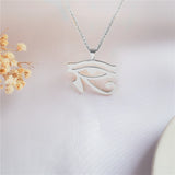 Egypt Eye Of Horus Charms Pendant Necklaces Stainless Steel Chain Necklace