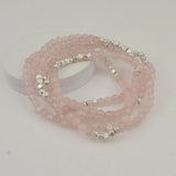 5-Layer Stone Beads Bracelet with Metallic Accents