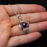 925 Silver Pearl Pendant Necklace Women Wedding