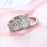 Crown Zircon Ring 2-in-1 Fashionable Lady Gift