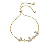 Zirconia Butterfly Bracelet Adjustable Chain Holiday Gift