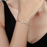 Zirconia Butterfly Bracelet Adjustable Chain Holiday Gift