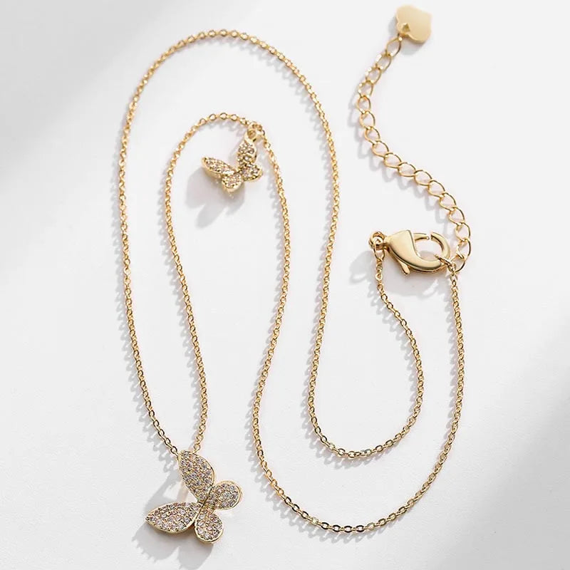 Zirconia Butterfly Bracelet Adjustable Chain Holiday Gift