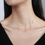 Zirconia Butterfly Bracelet Adjustable Chain Holiday Gift
