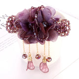 Yarn Flower Tassel Hairpin Retro Hair Accessories