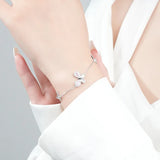 Zircon Butterfly Bracelet 925 Sterling Silver Women Jewelry