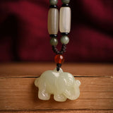Elephant Charms Necklace Gem Pendant DIY Jewelry Making Accessories