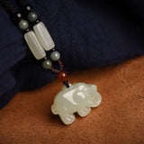 Elephant Charms Necklace Gem Pendant DIY Jewelry Making Accessories