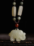 Elephant Charms Necklace Gem Pendant DIY Jewelry Making Accessories