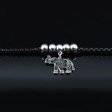 Elephant Stainless Steel Charm Bangle Bracelet Women Jewelry B18494