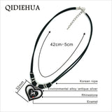 Elk Deer Heart Shape Necklace Pendant for Women