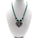 Elk Deer Heart Shape Necklace Pendant for Women