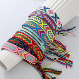 Embroidered Love Happy Bracelet Wrist Band Tassel Letters Braided Bracelet