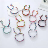 Embroidered Love Happy Bracelet Wrist Band Tassel Letters Braided Bracelet