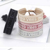 Embroidery Woven Tassel Women's Charm Bracelet Size Adjustable