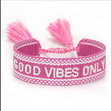 Embroidery Woven Tassel Women's Charm Bracelet Size Adjustable