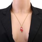 Tunisia Map Flag Pendant Necklace Stainless Steel Charm Jewelry