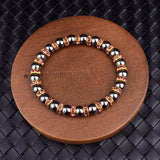 Energy Hematite Beads Bracelet Natural Stone Health Protection