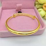 14k Gold Smooth Bracelet Women Wedding Jewelry
