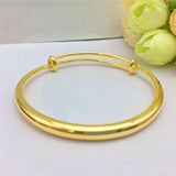 14k Gold Smooth Bracelet Women Wedding Jewelry