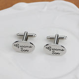 Engraved Groom Son Cufflink for Parents Wedding Anniversary Party