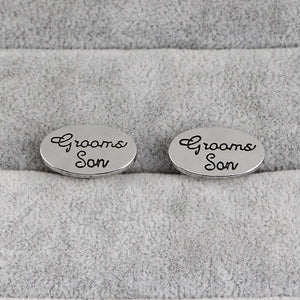 Engraved Groom Son Cufflink for Parents Wedding Anniversary Party